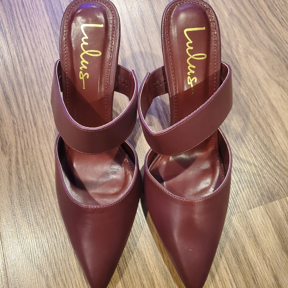Lulu's Burgundy Mules
